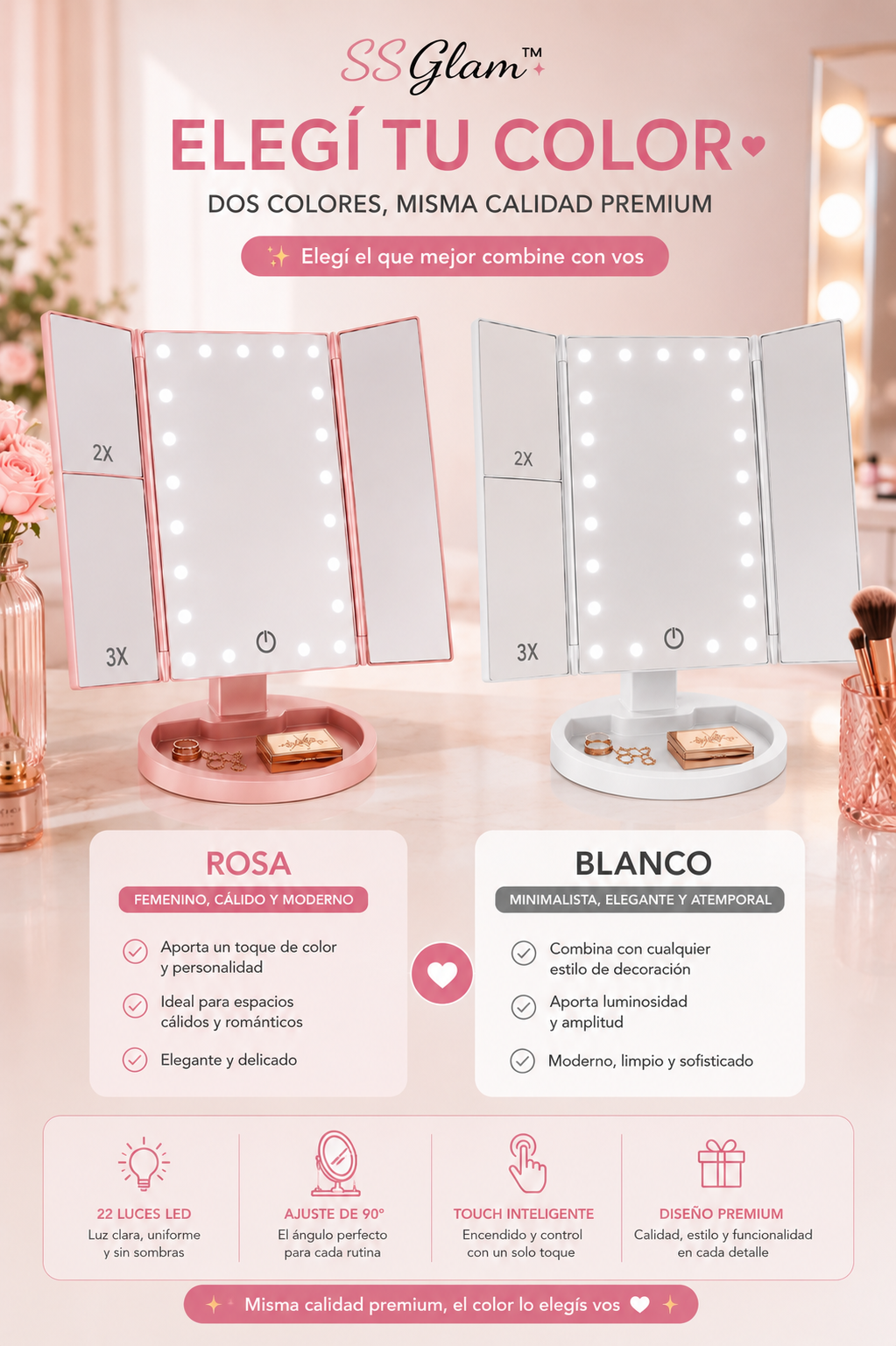 Espejo LED SSGlam™