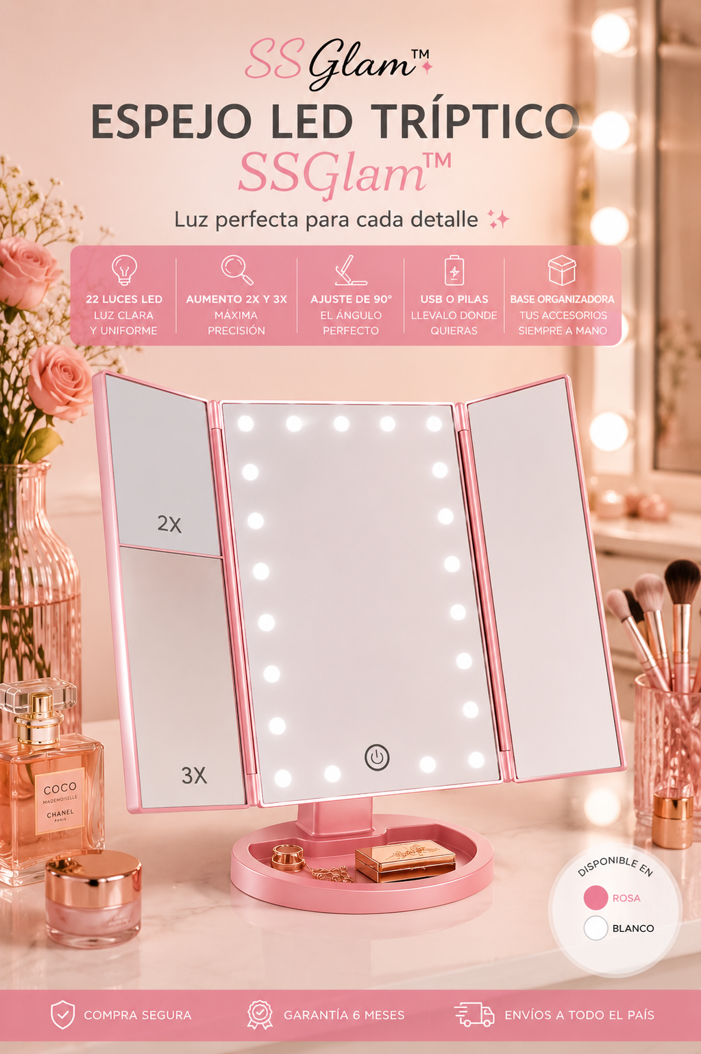 Espejo LED SSGlam™