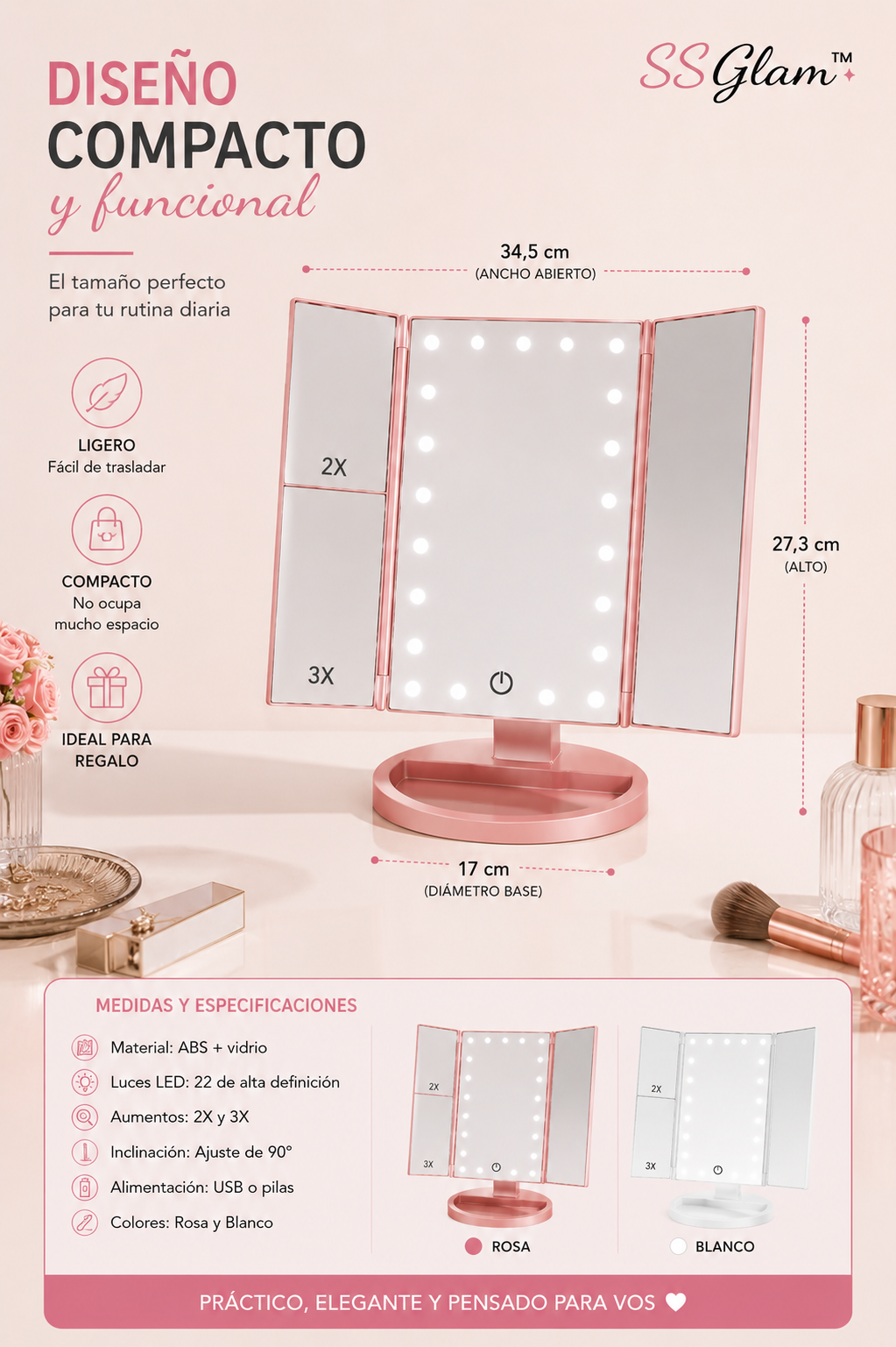 Espejo LED SSGlam™