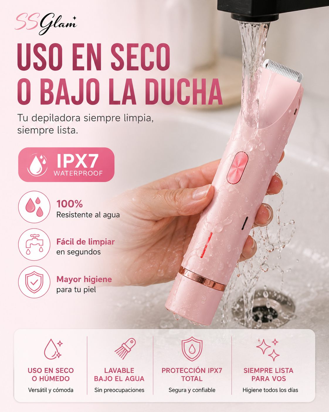 Depiladora Doble Cabezal SSGlam™