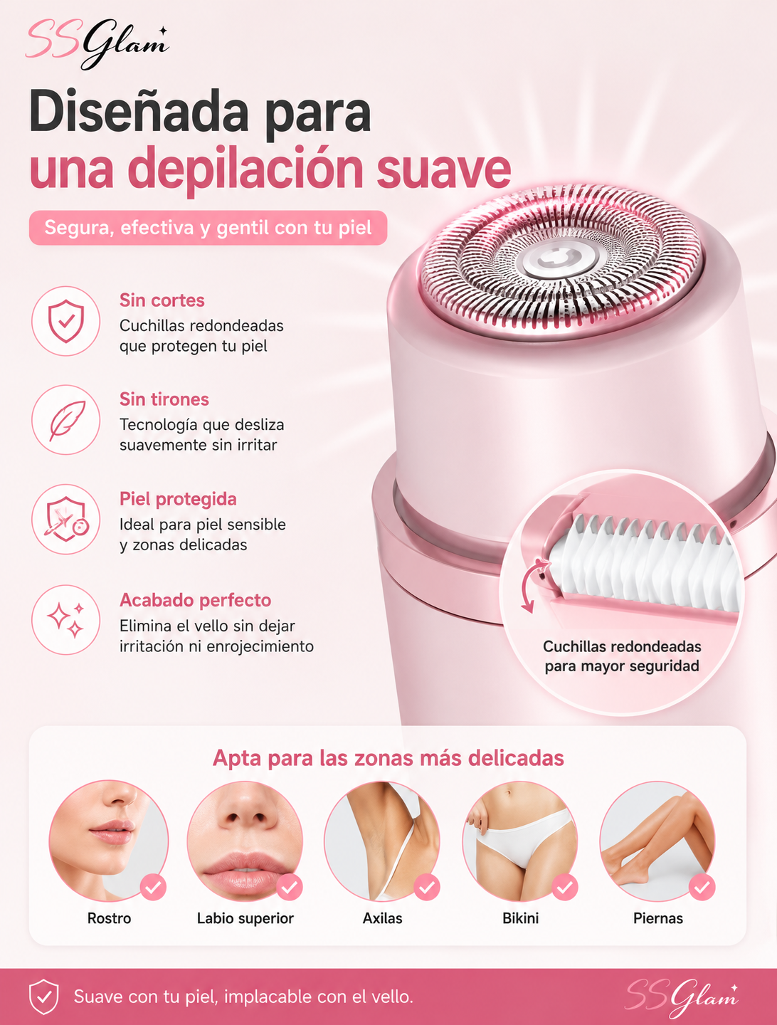Depiladora Doble Cabezal SSGlam™